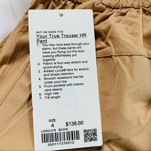 Lululemon your true trouser high rise pant 4 6 8 - Picture 8 of 8